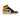 Schauen Sie sich den Nike Air Jordan 1 High OG Yellow Toe an, mit orangefarbenen, schwarzen und weißen Farbblöcken, einem Swoosh-Logo an der Seite und einer markanten gelben Zehenpartie. Jetzt erhältlich!