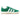 Der Sylt Sneaker Adidas Campus 00s Green ist aus grünem Wildleder, weißen Adidas-Streifen und Schnürsenkeln, einer weißen Zwischensohle und einer Gummi-Außensohle, von der Seite gesehen.
