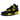 Der Nike Air Jordan 4 Thunder 2023 Sneaker verfügt über ein stylisches schwarz-gelbes Design, komplett mit Mesh-Details und einer sichtbaren Air-Unit in der Sohle, online und im Handel erhältlich.