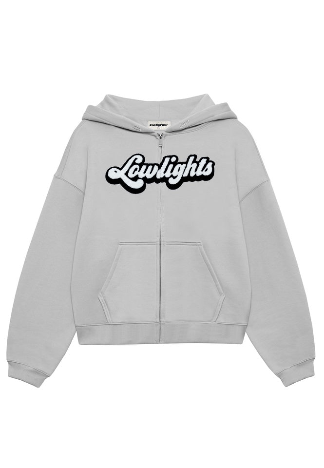 Low Lights Studios Trendy Zip Hoodie light grey