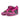 Ein Paar Nike Dunk High SB Run the Jewels-Sneaker in Pink und Schwarz, mit pinken Schnürsenkeln und goldenen Pyramidennieten auf jedem Schuh. Perfekt für Fans von Run the Jewels oder alle, die einzigartige Sneaker-Designs lieben.