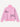 Der Another Cotton Another Knit Turtleneck Pink ist ein rosafarbener Strickpullover mit gerippten Bündchen und Saum, der auf der Vorderseite einen teilweise sichtbaren schwarzen kursiven Text aufweist.