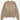 Another Cotton Who Says Knit Sweater Brown - ein beiger Strickpullover mit der Aufschrift "WHO SAYS THE NIGHTS ARE FOR SLEEPING?" und "ANOTHER COTTON" in weißer Schrift auf dem Rücken.