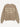 Another Cotton Who Says Knit Sweater Brown - ein beiger Strickpullover mit der Aufschrift "WHO SAYS THE NIGHTS ARE FOR SLEEPING?" und "ANOTHER COTTON" in weißer Schrift auf dem Rücken.
