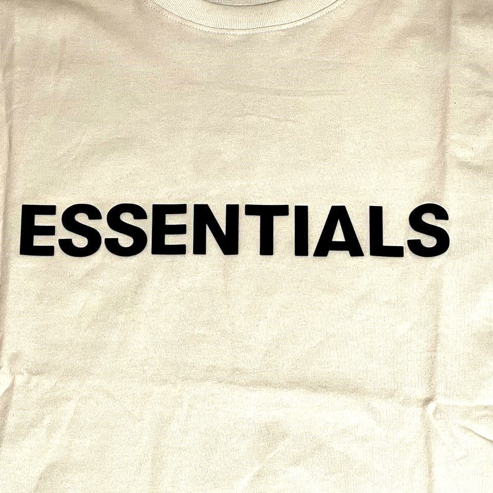 Essentials Embroidered Logo T-Shirt Cream