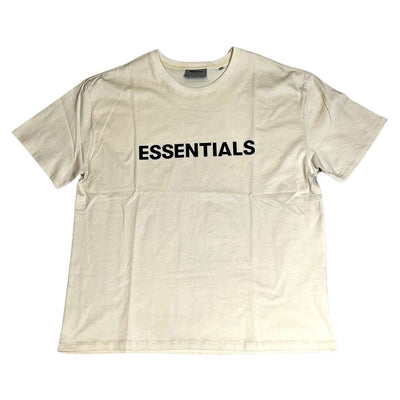 Essentials Embroidered Logo T-Shirt Cream