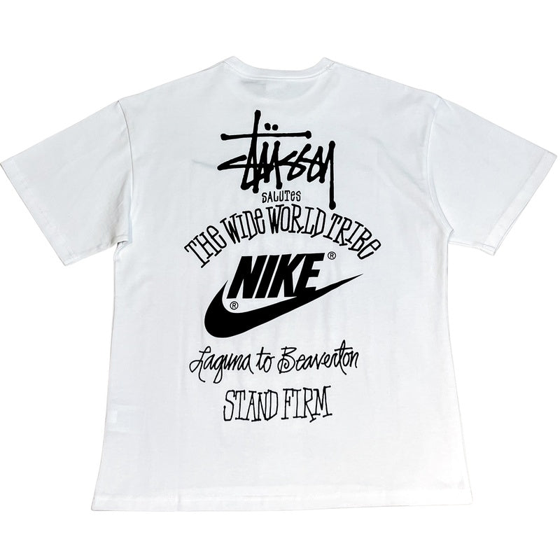 Nike x Stüssy The Wide World T-Shirt white hinten