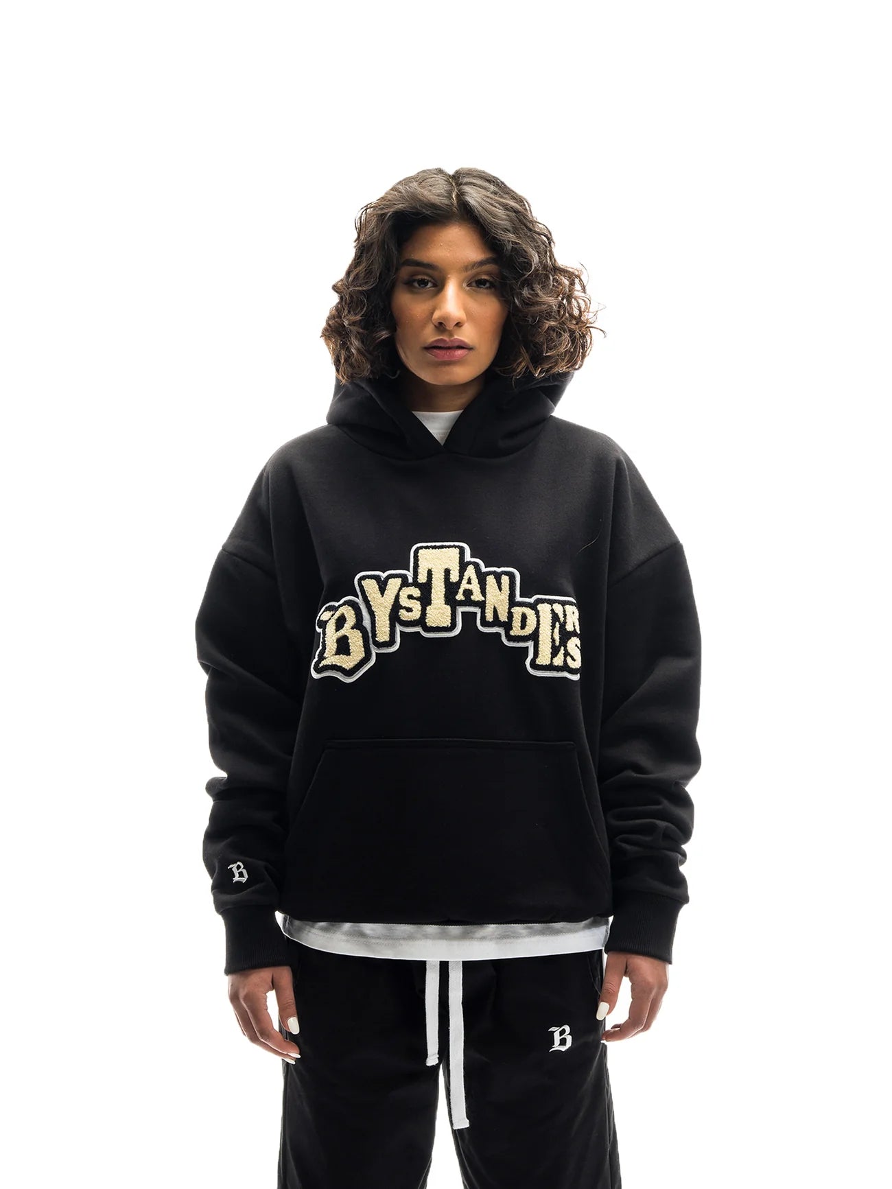 NoByStanders Patchwork Hoodie black